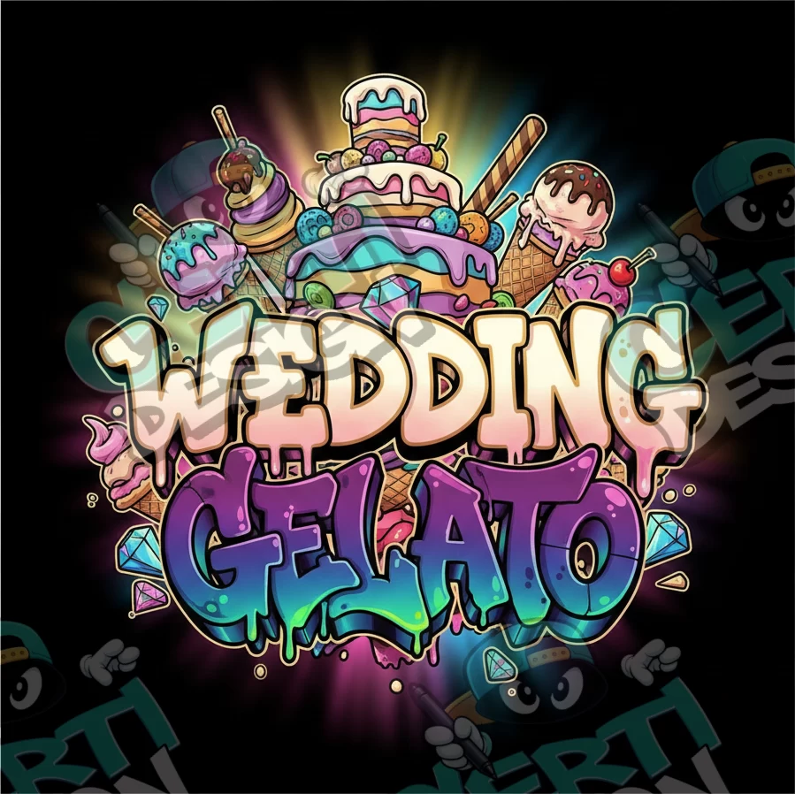 Wedding Gelato Pre-Made 3.5g Square Mylar Bags