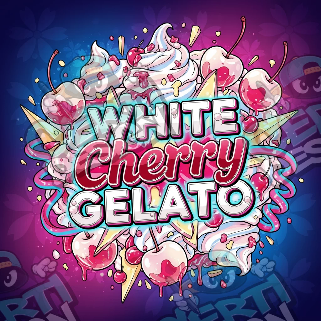 White Cherry Gelato Pre-Made 3.5g Square Mylar Bags