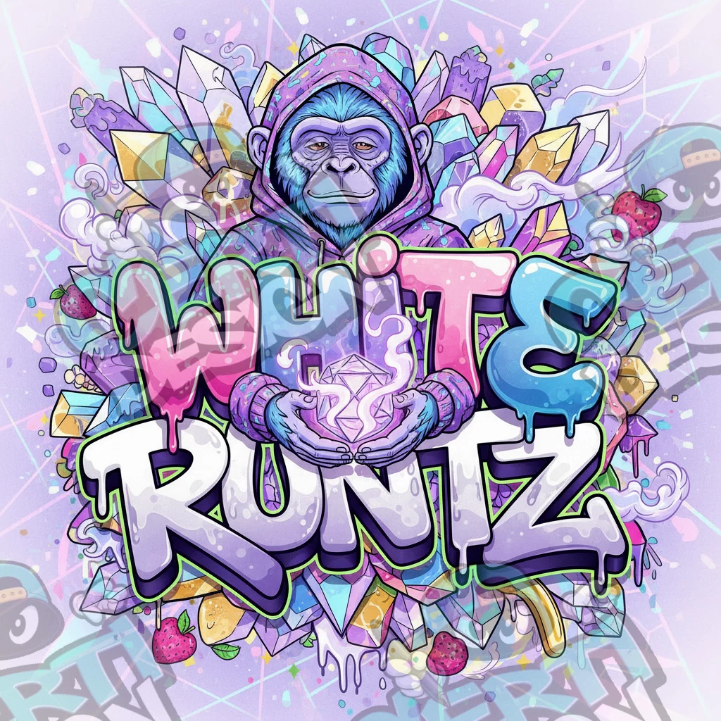 White Runtz Pre-Made 3.5g Square Mylar Bags