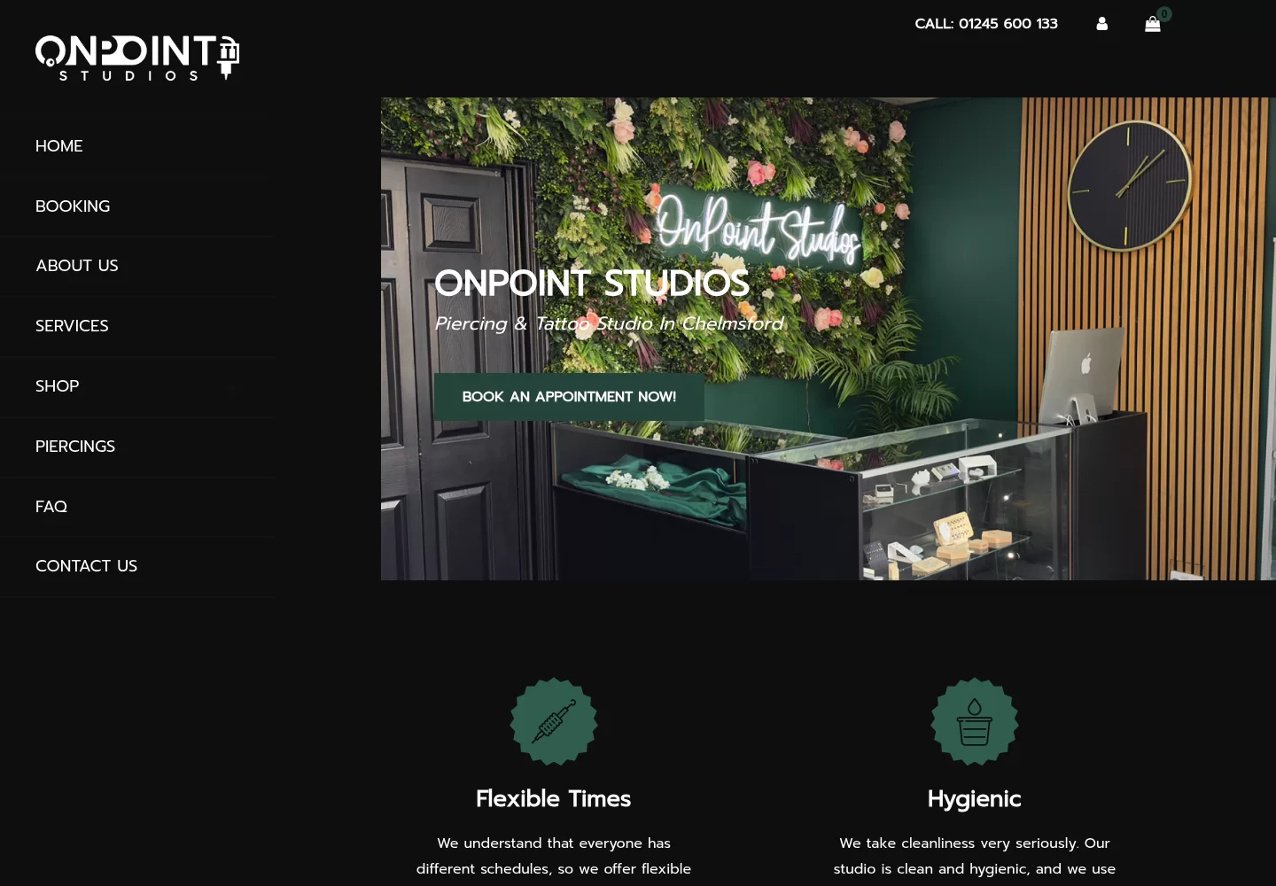 OnPoint Studios Website Screenshot